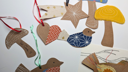 Nähen auf Papier - Tutorial - DIY Geschenke