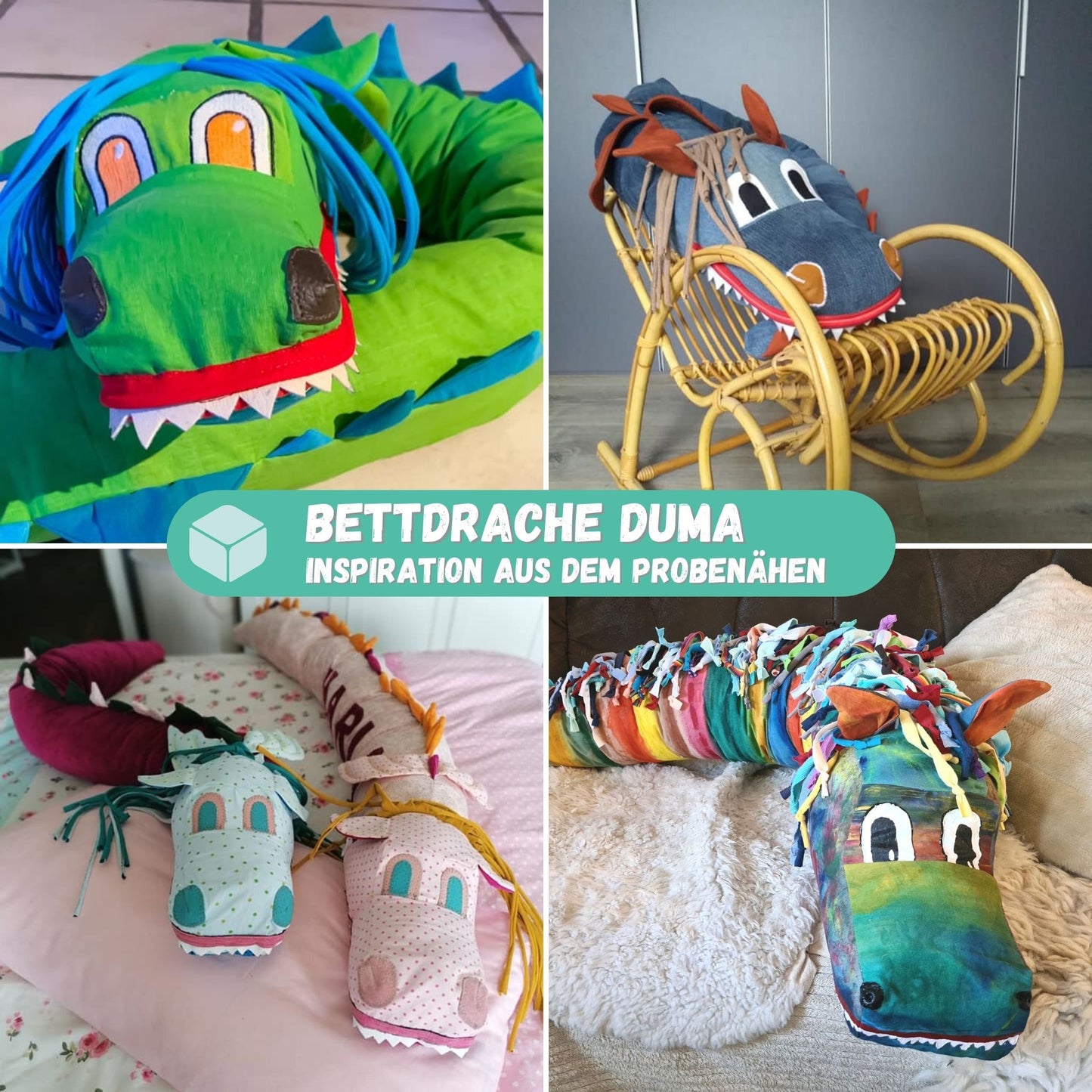 Drache nähen, Schnittmuster Drache