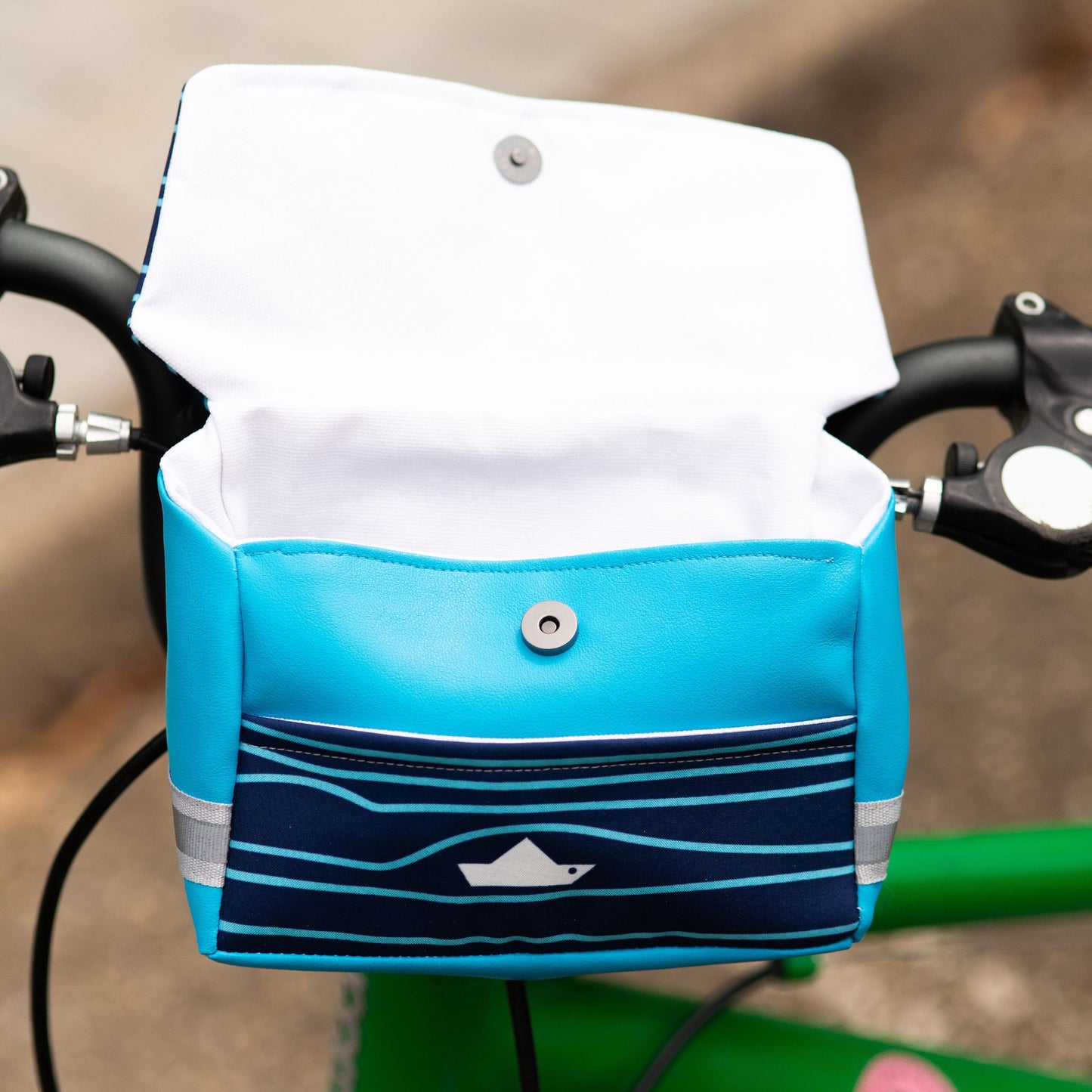 Lenkertasche Kinder nähen mit Nähset mit Stoff und Anleitung - Blau