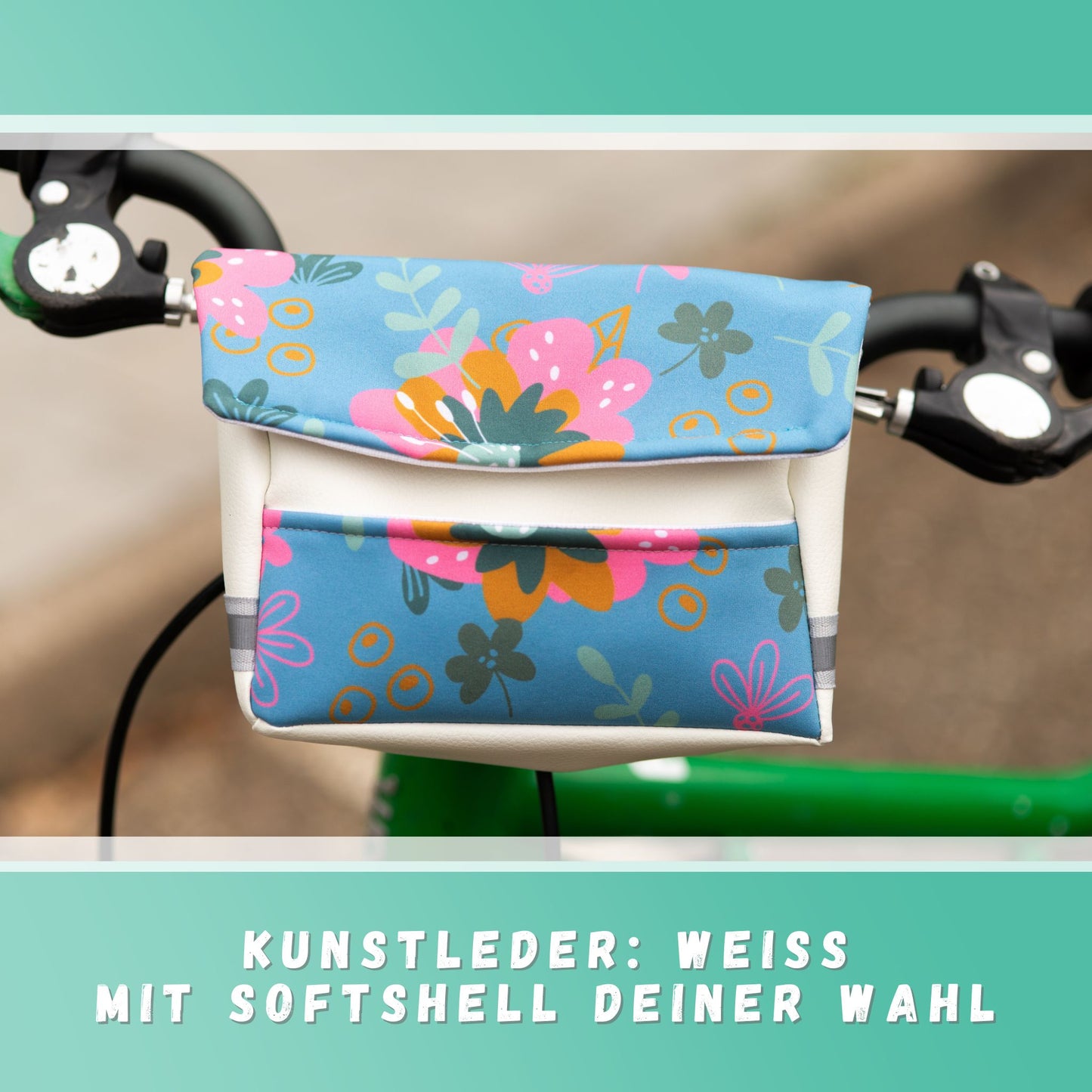 Lenkertasche nähen mit Nähset mit Stoff und Anleitung - Weiß