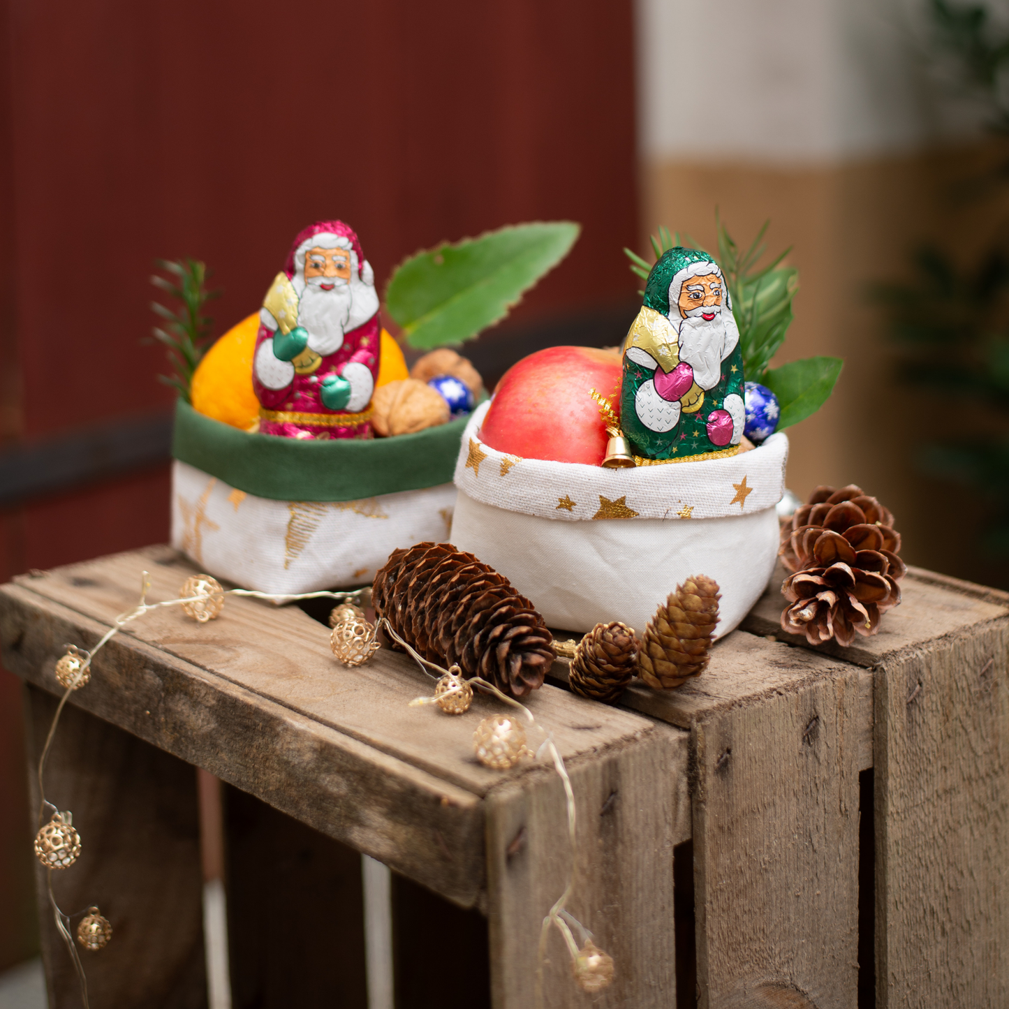 Utensilo nähen mit Nähpaket für Anfänger // Weihnachtsstoffe // 3 Mini-Utensilo im Set
