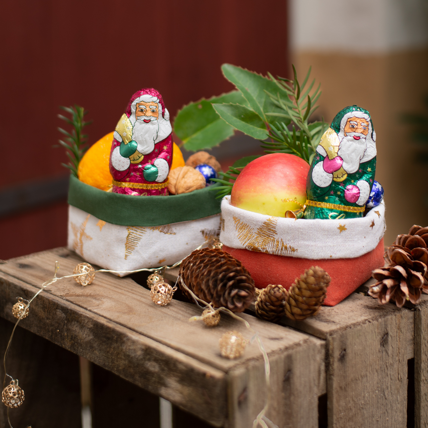 Utensilo nähen mit Nähpaket für Anfänger // Weihnachtsstoffe // 3 Mini-Utensilo im Set