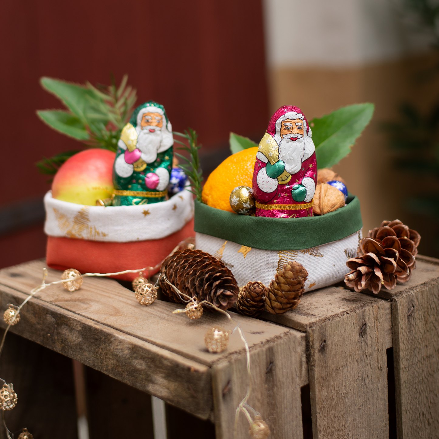Utensilo nähen mit Nähpaket für Anfänger // Weihnachtsstoffe // 3 Mini-Utensilo im Set