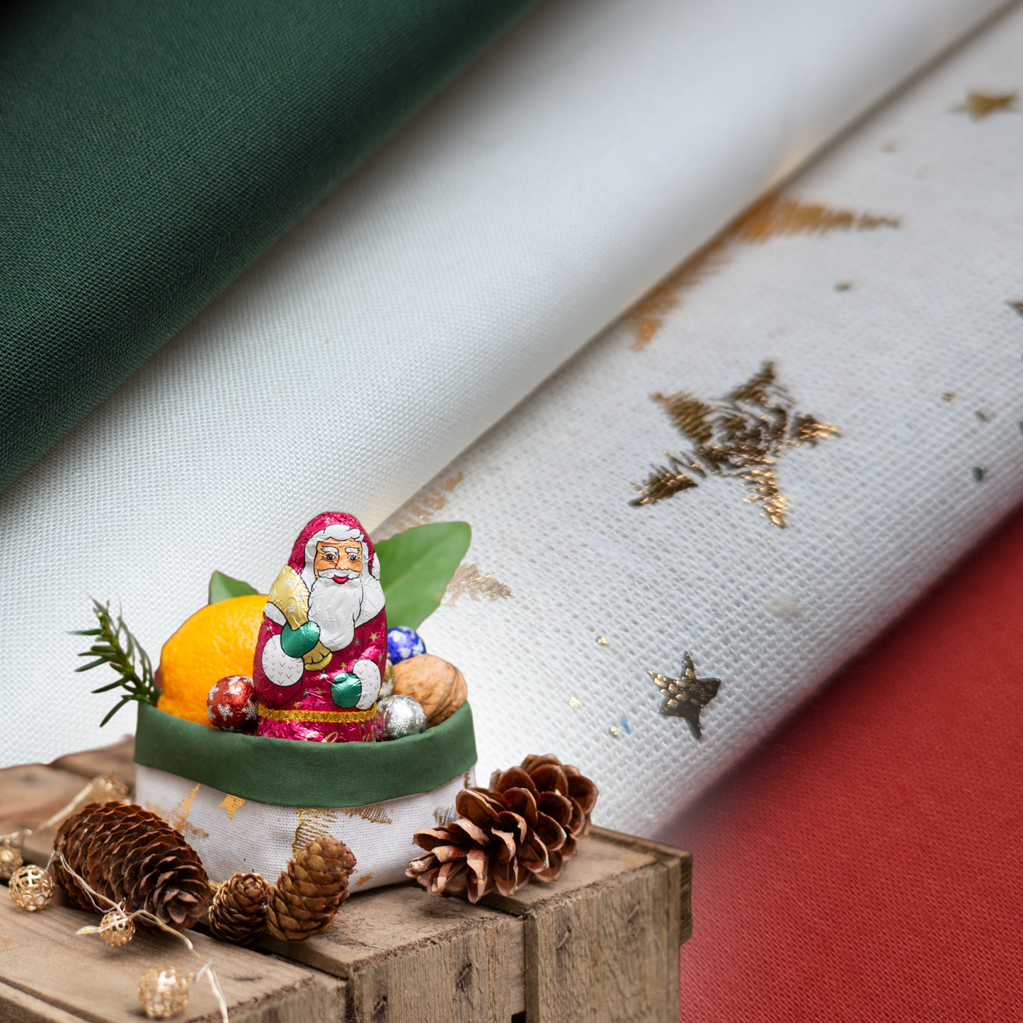 Utensilo nähen mit Nähpaket für Anfänger // Weihnachtsstoffe // 3 Mini-Utensilo im Set