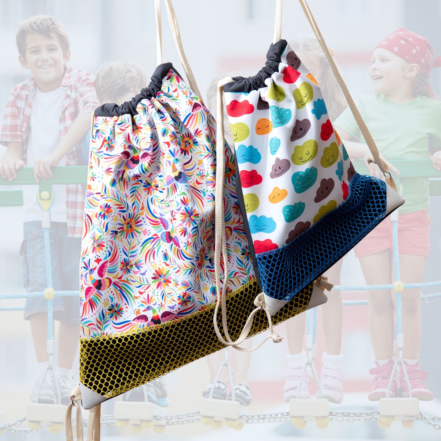 Kleine Netztasche für Sandspielzeug Aufbewahrung