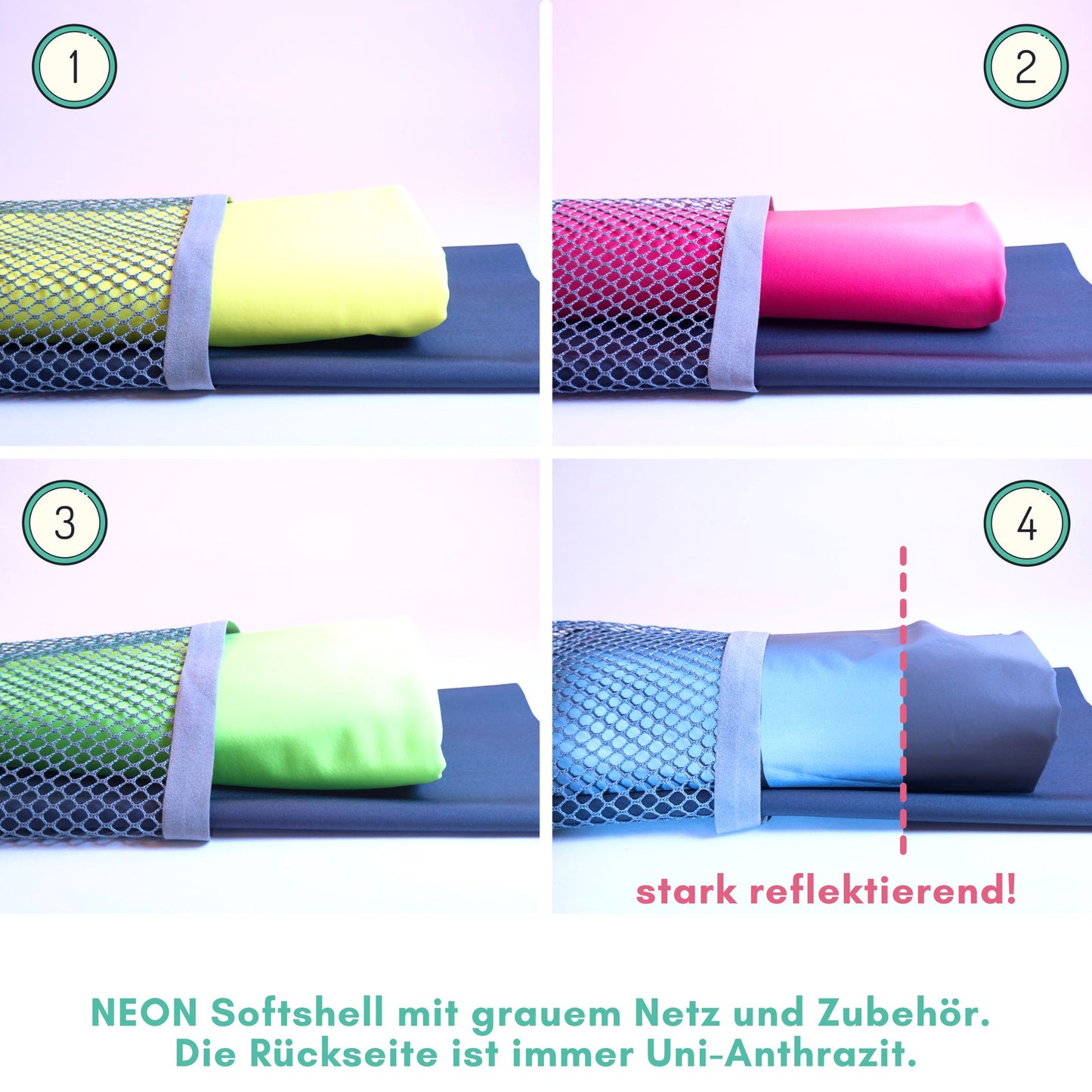 Großer Buddelbeutel: NEON Turnbeutel nähen als Tasche für Sandspielzeug