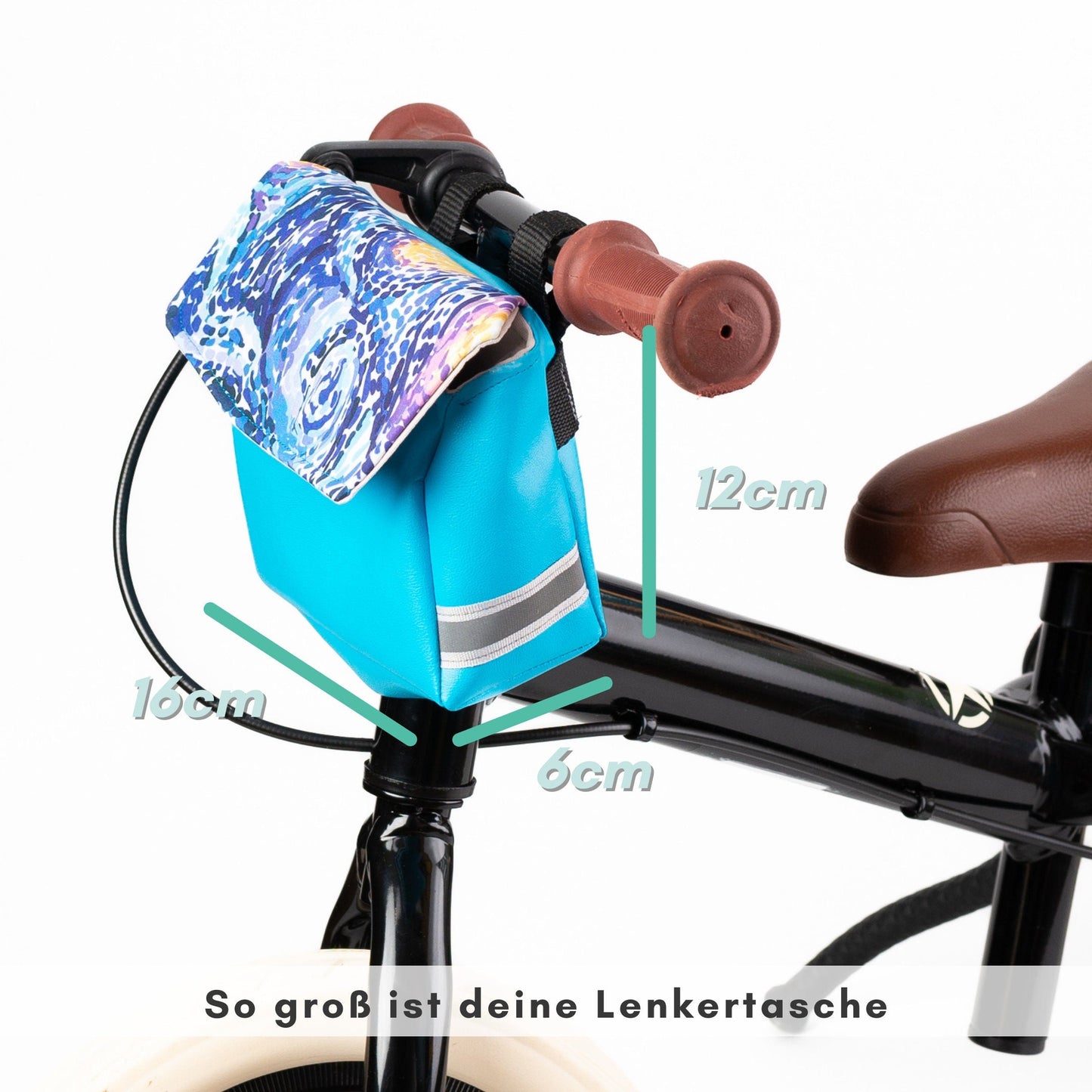 Lenkertasche nähen mit Nähset für Anfänger - Anthrazit