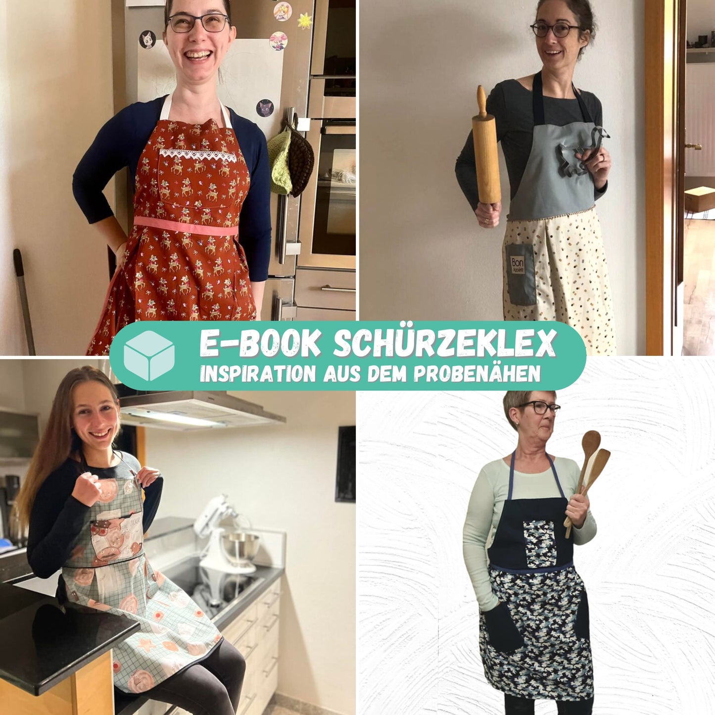 Schürze Klex - Schürze selber nähen // Kochschürze nähen in 4 Größen für Kinder und Erwachsene