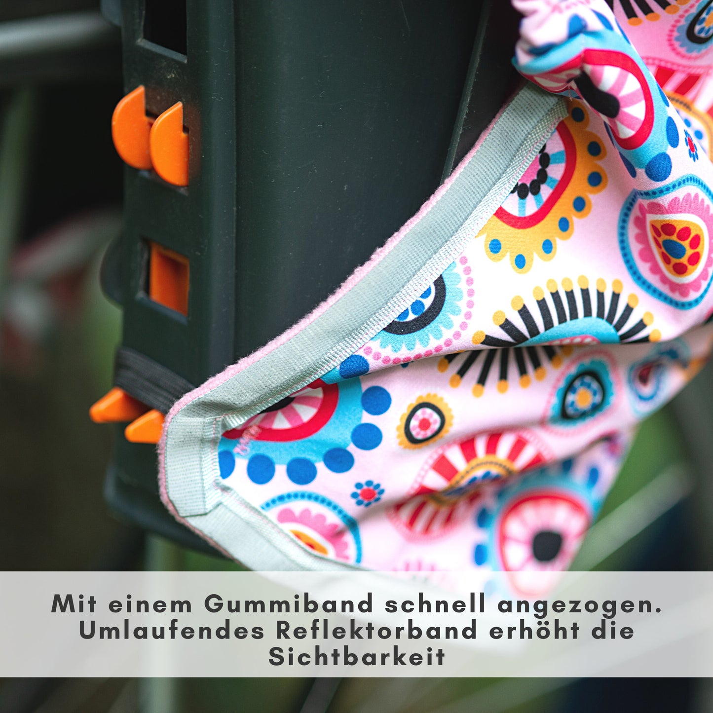 Fahrradkindersitz Regenschutz nähen // Beinwärmer für den Fahrradsitz