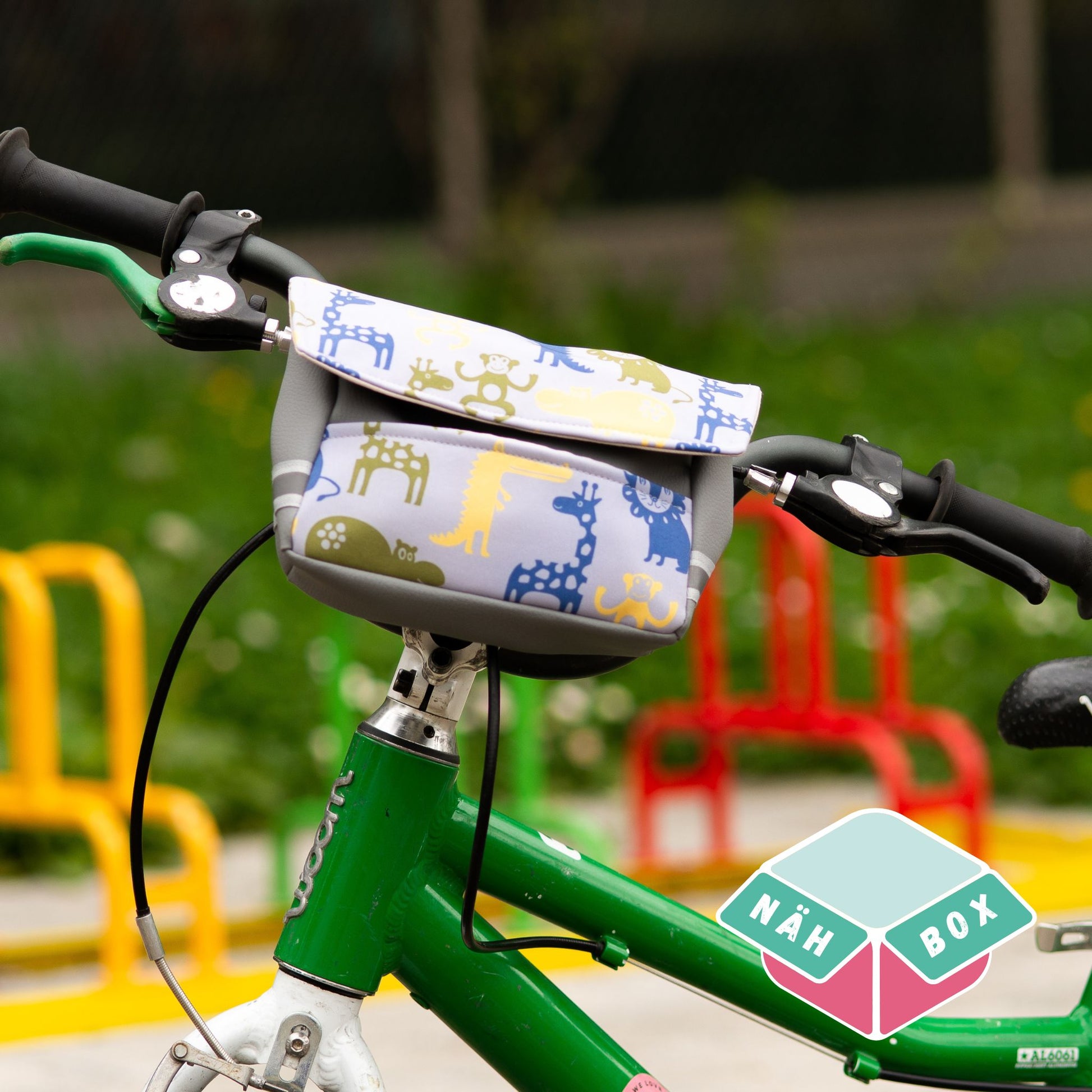 fahrradtasche kinderfahrrad nähen Lenkertasche Kinder nähen mit Nähset mit Stoff und Anleitung