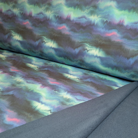 Softshell Stoff Kinder: Nordlicht (50cm)