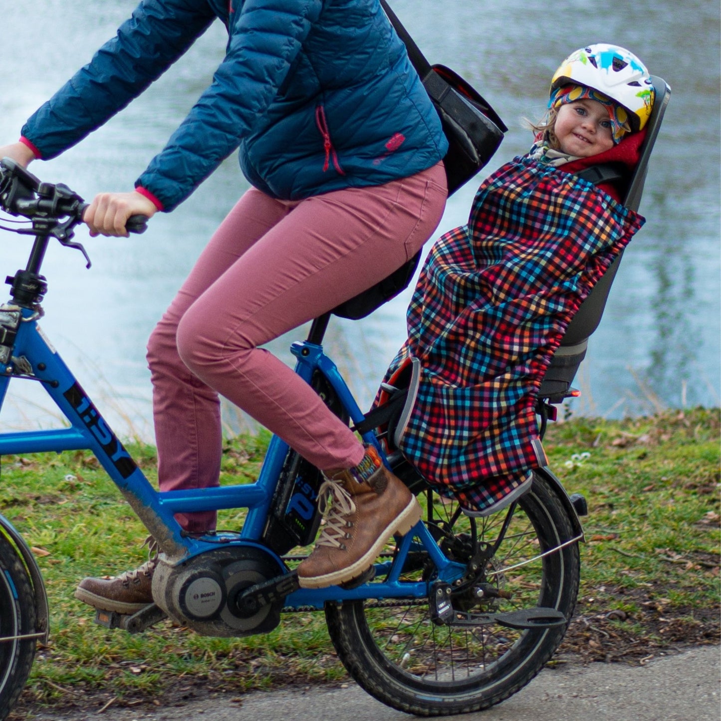 Kinder Fahrradsitz Beinwärmer // Wind- und Wetterschutz Snugly – DieFuxBox