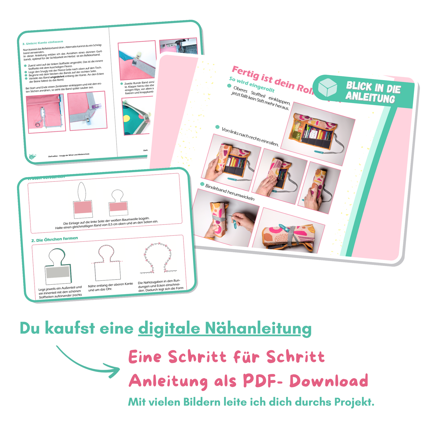 Wende-Utensilo selber nähen // Utensilo nähen in 3 Größen // Brotkorb nähen