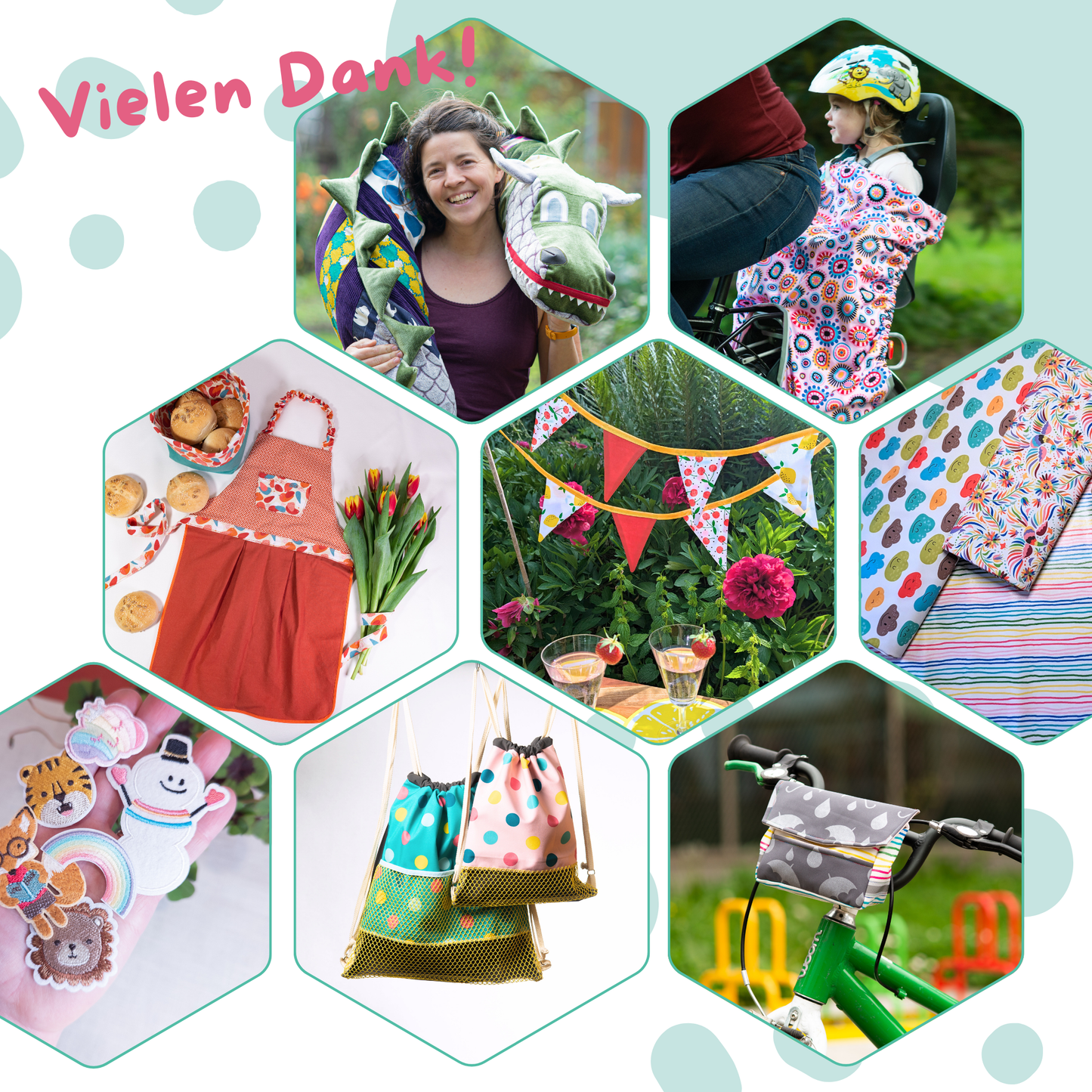 Schürze Klex - Schürze selber nähen // Kochschürze nähen in 4 Größen für Kinder und Erwachsene