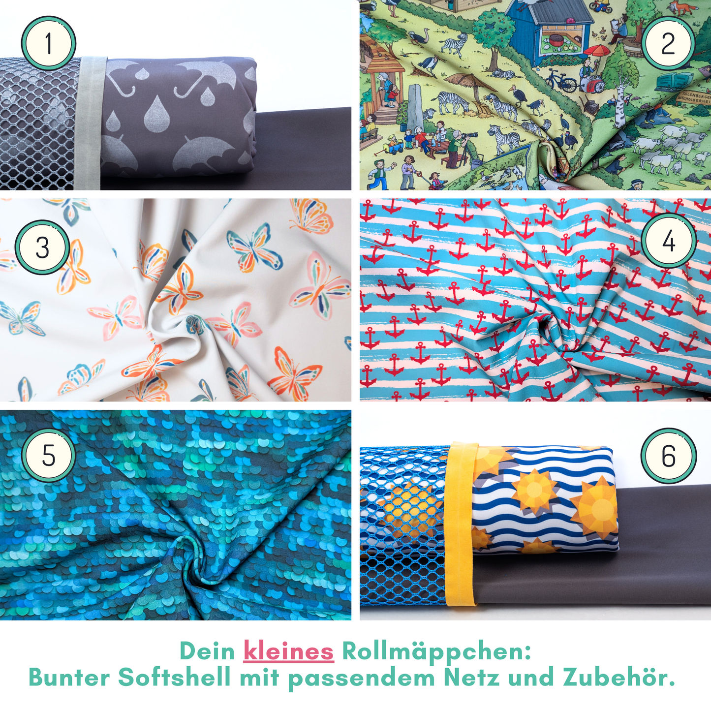 Der kleine Rollmops: Rollmäppchen nähen mit Stoff und Anleitung