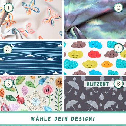 Lenkertasche Kinder nähen mit Nähset mit Stoff und Anleitung - Blau