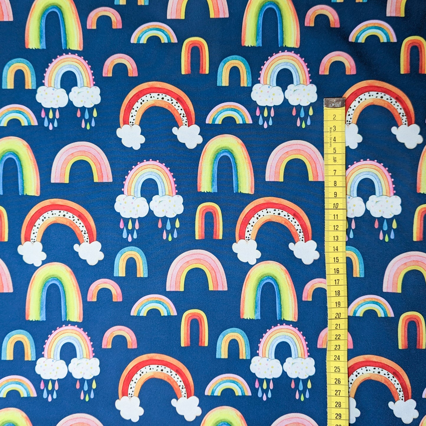 Softshell Stoff Kinder: Regenbogen // farbenfrohe Softshell Meterware (50cm)