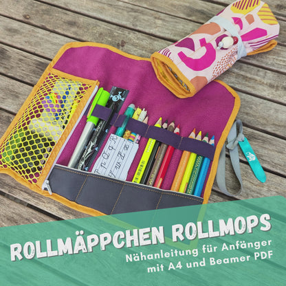 Neues Schnittmuster für Anfänger. Nähen für Schulanfang. Waldorf Rollmäppchen