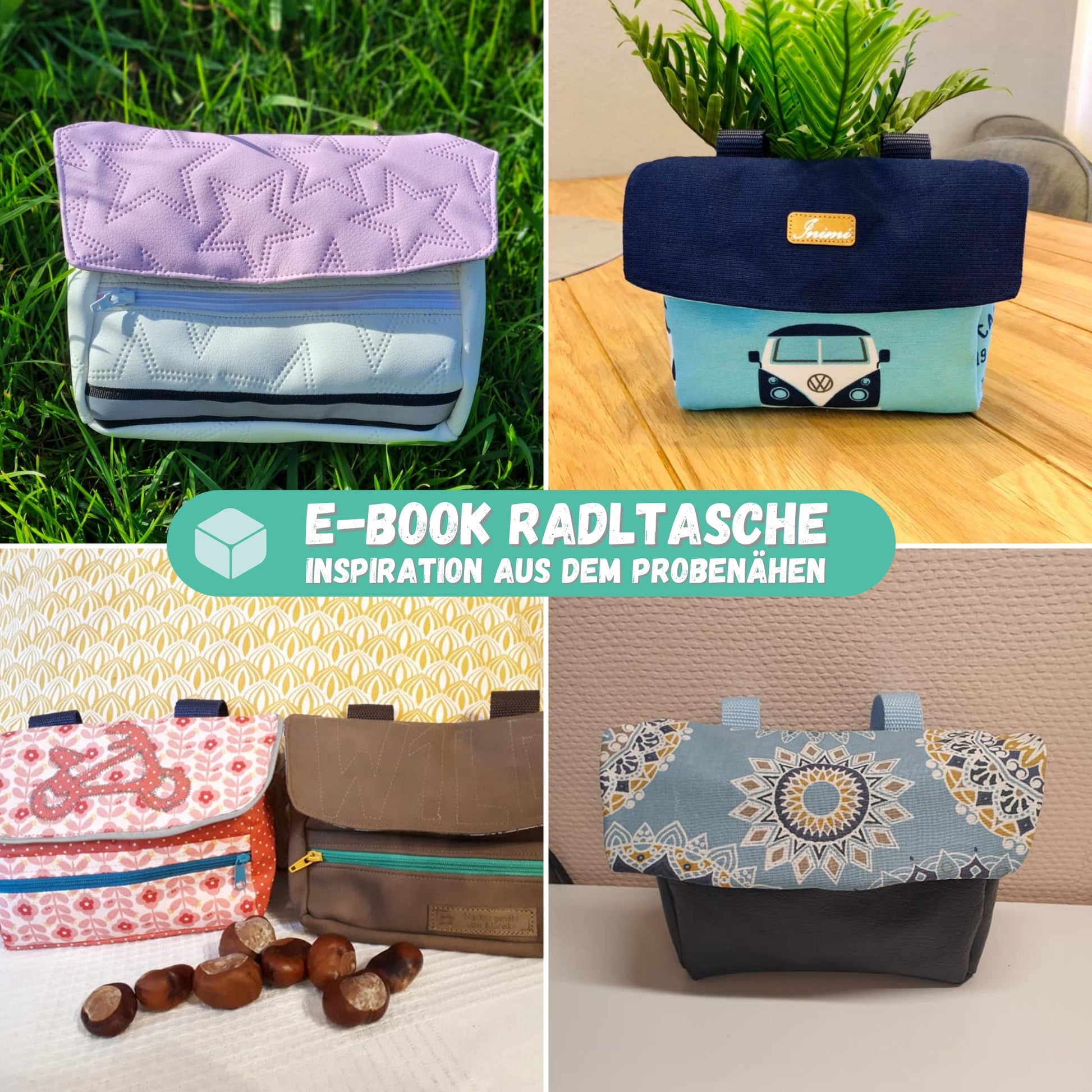 lenkertasche mit deckel nähen Die Radltasche