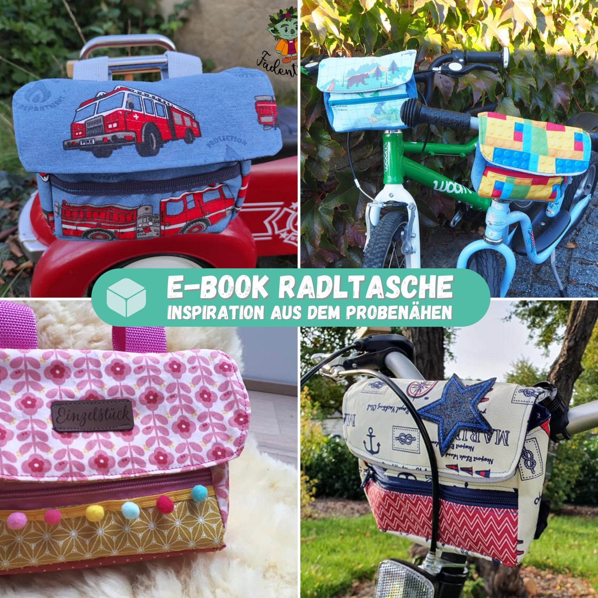 fahrradtasche kinderfahrrad nähen Die Radltasche